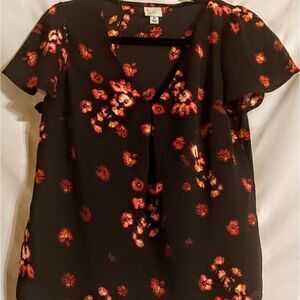 Women's Short Sleeve Floral Shirt
